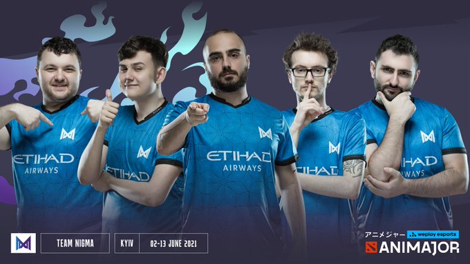 Nigma Dota 2 roster at WePlay Animajor