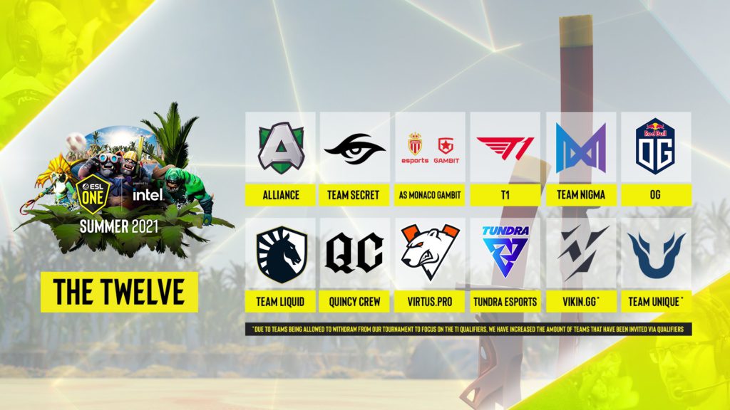 esl one summer 2021 full lineup of teams