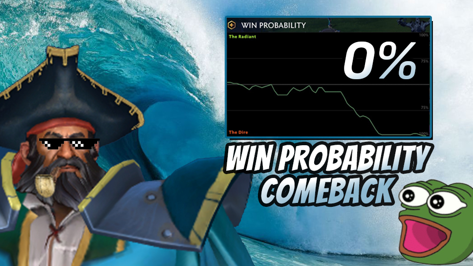 Biggest Comeback in Dota 2? Team wins game after 0% win-probability