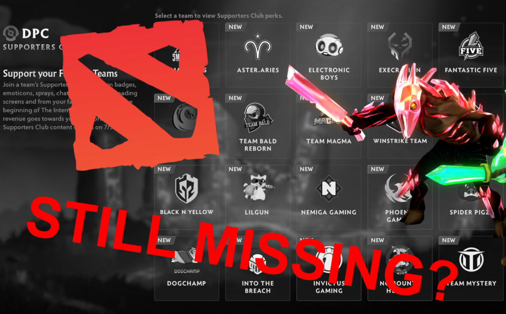 Missing Dota 2 Supporters Club content adds to frustrations with Valve’s rollout