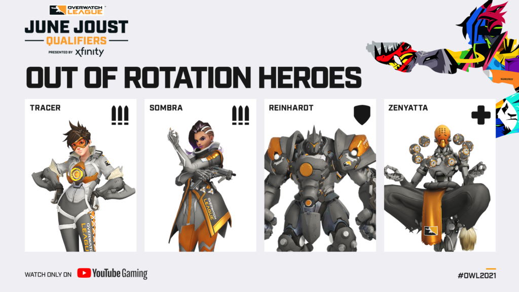 overwatch league hero pool bans tracer, sombra, reinhardt and zenyatta