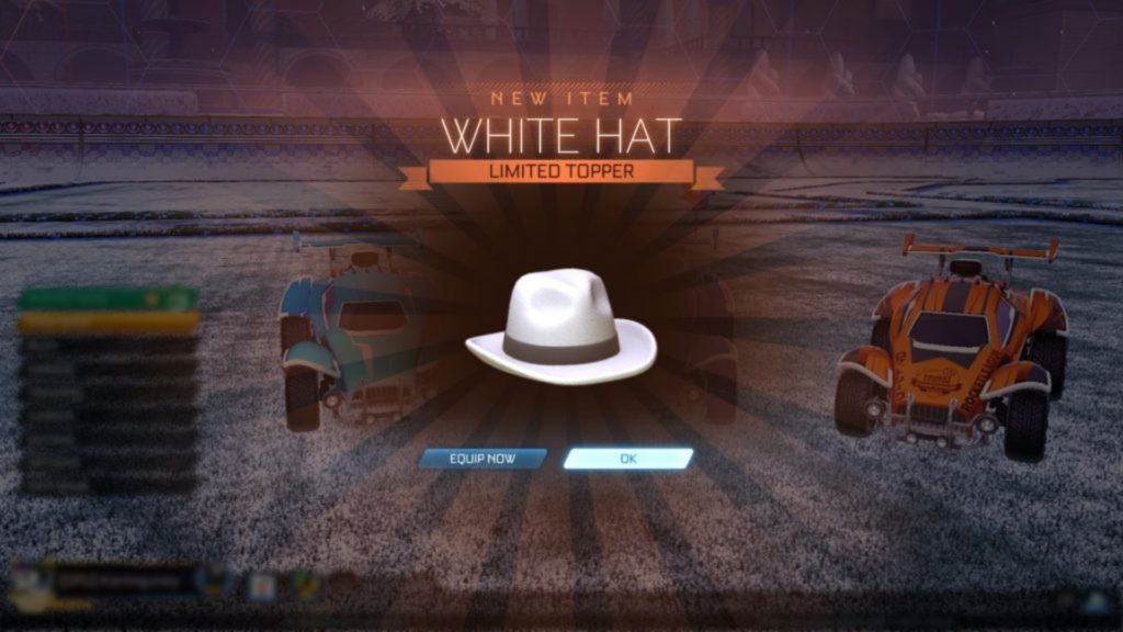 White Hat Topper Rocket League