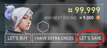 VALORANT economy guide "let's save"