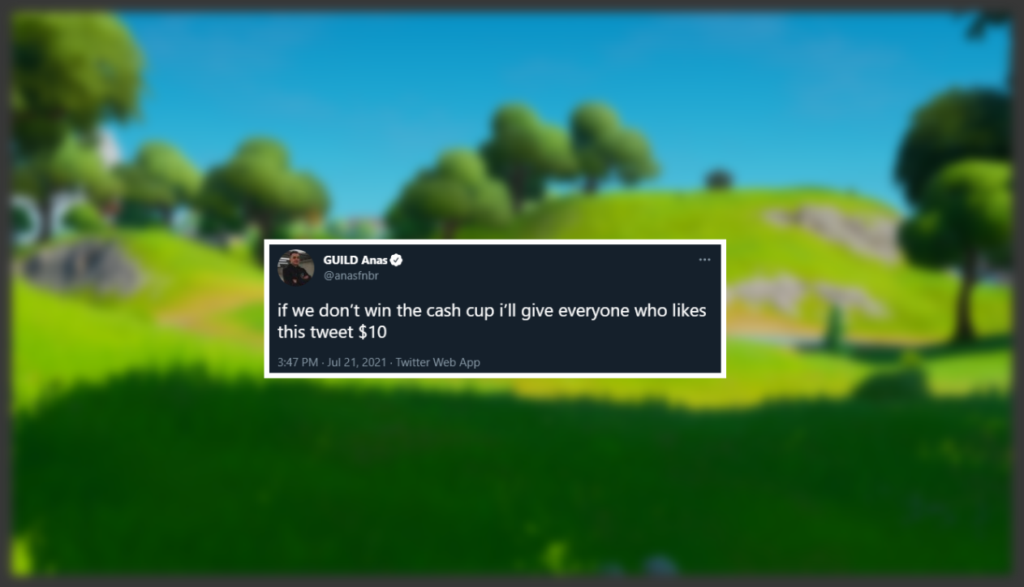 “If we don’t win the Cash Cup I’ll give everyone who likes this tweet $10” – Guild Anas unfortunately delivers win