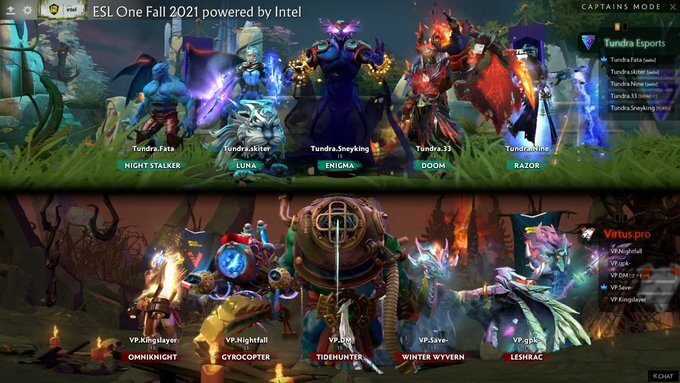 Game 2 draft of the match between Virtus.Pro and Tundra Esports. Tundra picked a Doom and Enigma. While Enigma farmed well, Doom had a rough start.