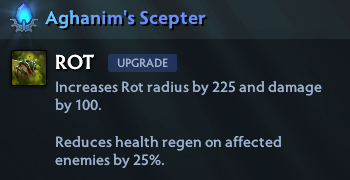 Pudge's Aghanim's Scepter upgrades Rot.