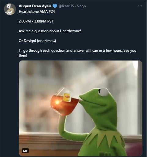 Iksar AMA on tweeter