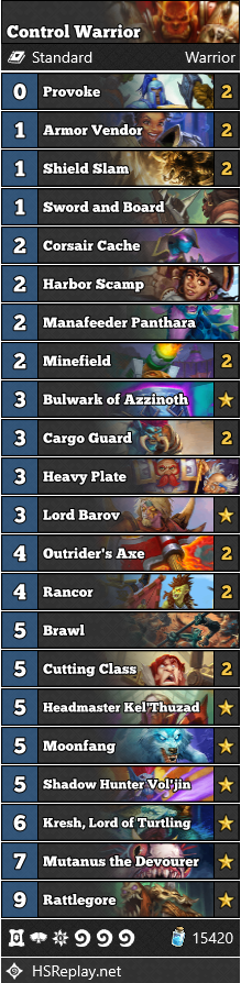 Control Warrior Deck list