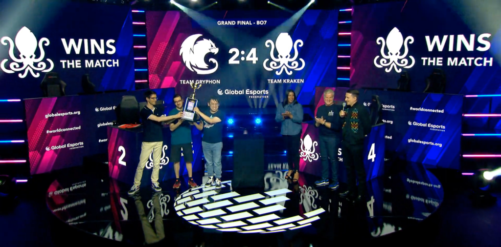 Team Kraken taking the Global Esports Tour Hearthstone Classic tournament