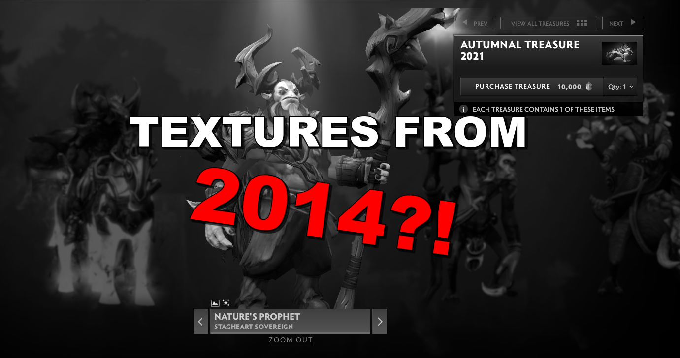 Are the Dota Plus Seasonal Treasure Sets Recycled 2014 Content?