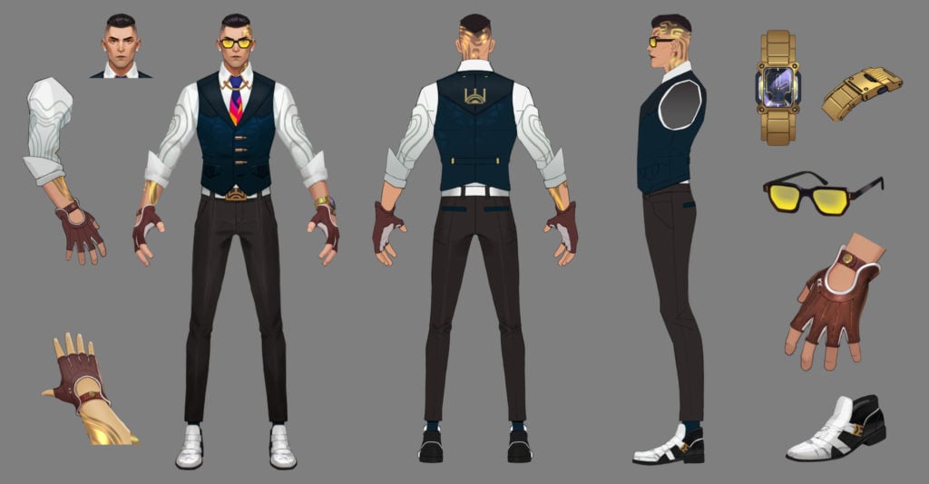 concept art for chamber agent 17 in VALORANT