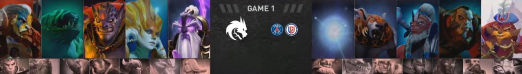The International 1 Grand Finals Game 1 Draft between Team Spirit and PSG.LGD.