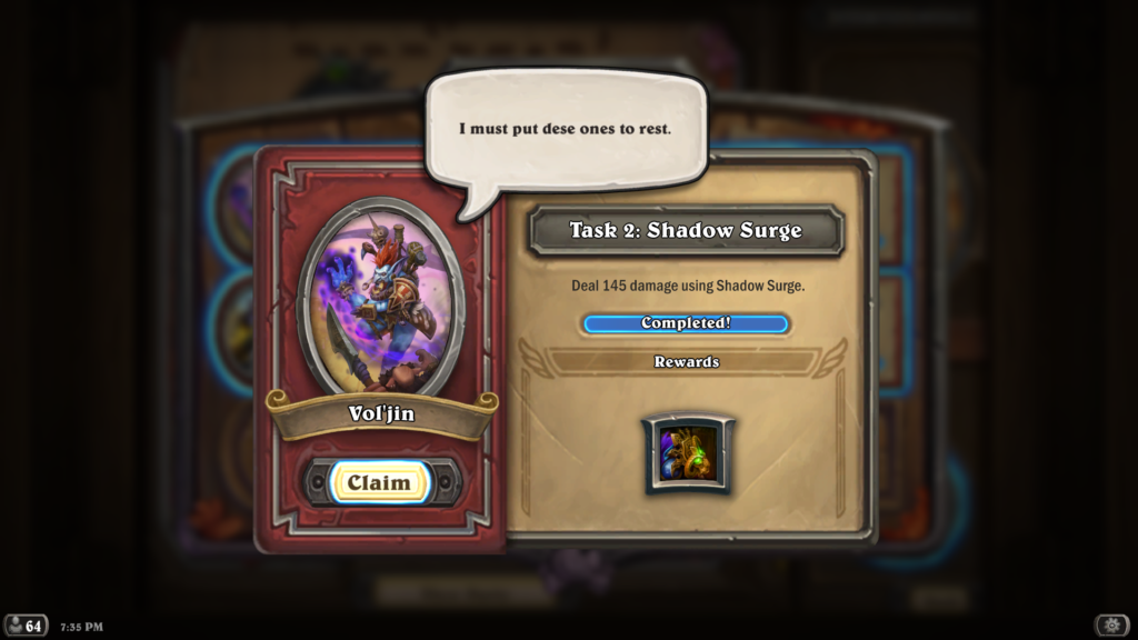 Claim your task rewards