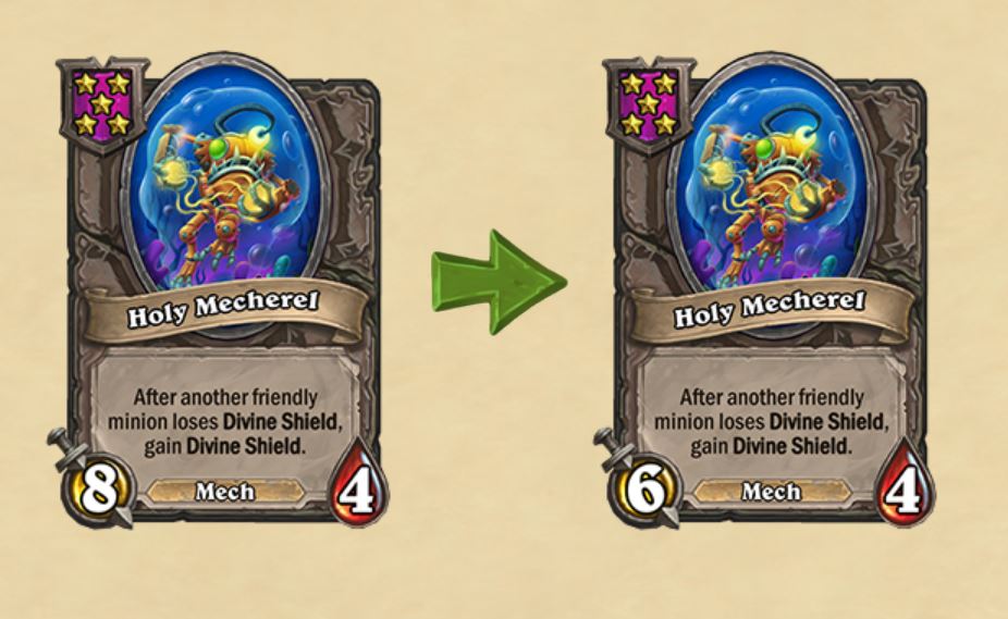 Holy Mecherel nerf with the 21.4.4 Hearthstone Patch 
