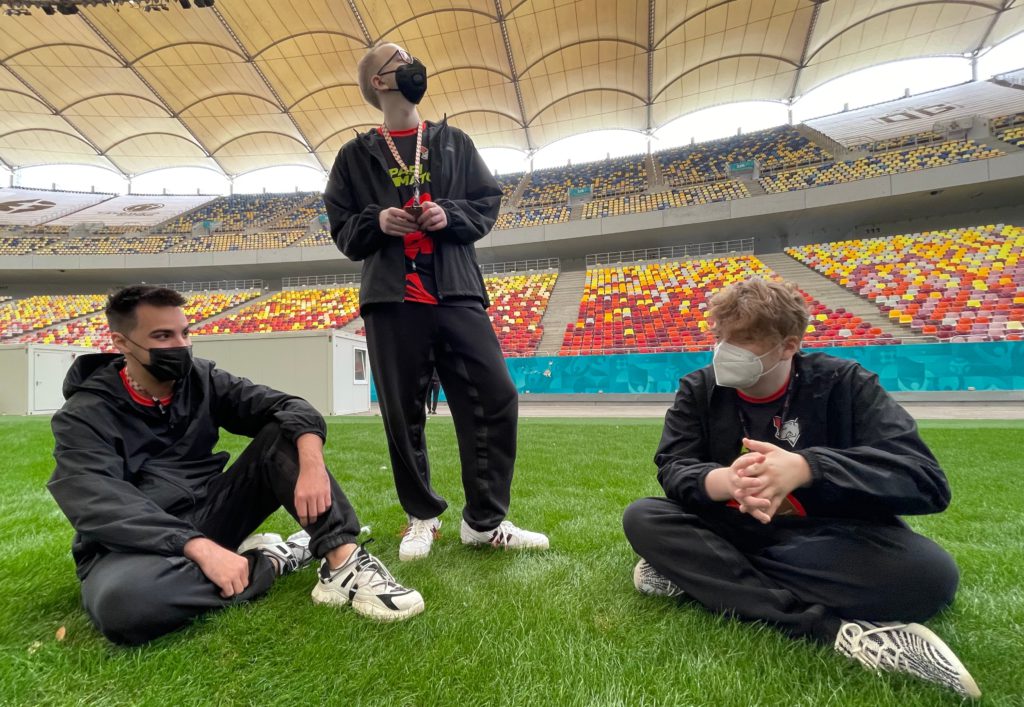 Virtus.Pro Dota 2 Players at the arena.