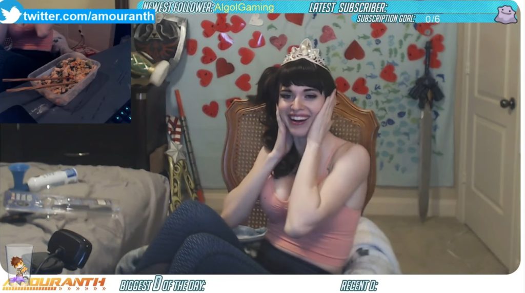 Amouranth in one of her first streamers