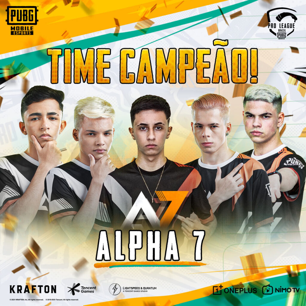Alpha7 vence o PUBG Mobile Pro League Brasil e leva o prêmio de US$ 10 mil