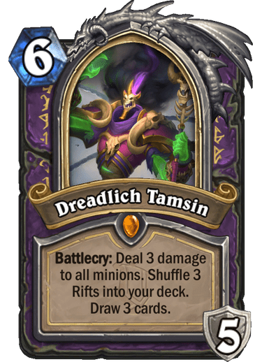 Dredlich Tamsin Alterac Valley legendary card reveal Hearthstone