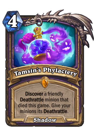Tamsin's Phylactery Alterac Valley card reveal Hearthstone