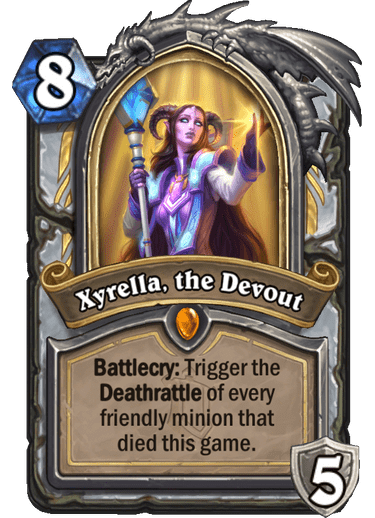 Xyrella, the Devout Alterac Valley's Hero Card reveled