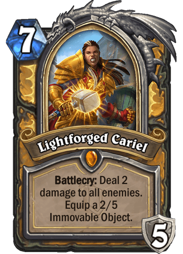 Lightforged Cariel - Alterac Valley legendary  card reveal Hearthstone
