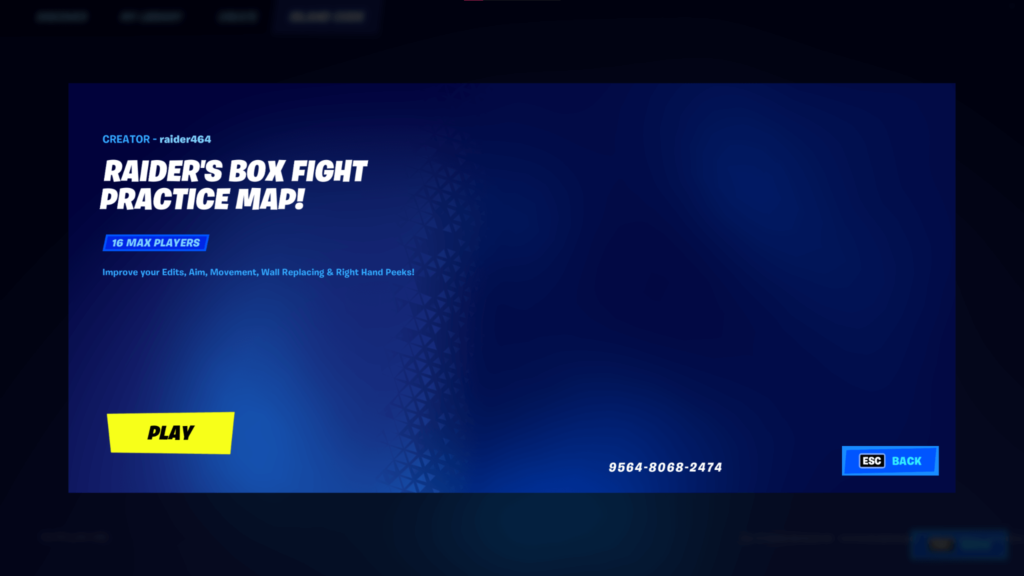 Once the code is entered players can also load the map. 