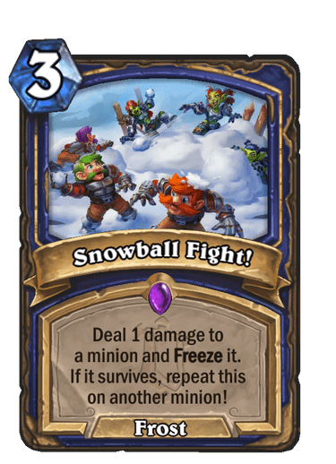 Snowball Fight! Alterac Valley epic card reveal Hearthstone