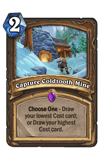 Capture Coldtooth Mine Alterac Valley epic card reveal Hearthstone