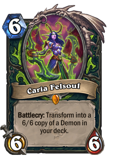 Caria Felsoul Alterac Valley card reveal Hearthstone