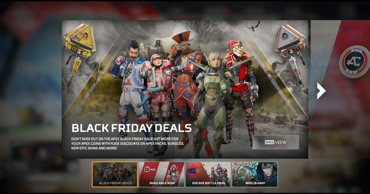 The Apex Legends Black Friday Sale is Live