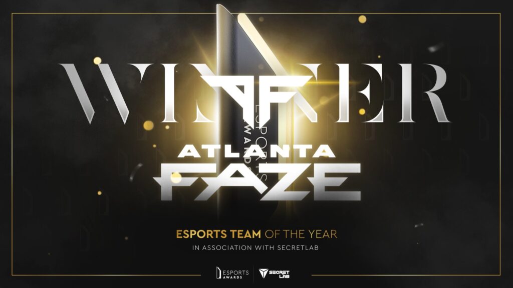 Atlanta FaZe ganha prêmio de Time de Esports do Ano no Esports Awards 2021