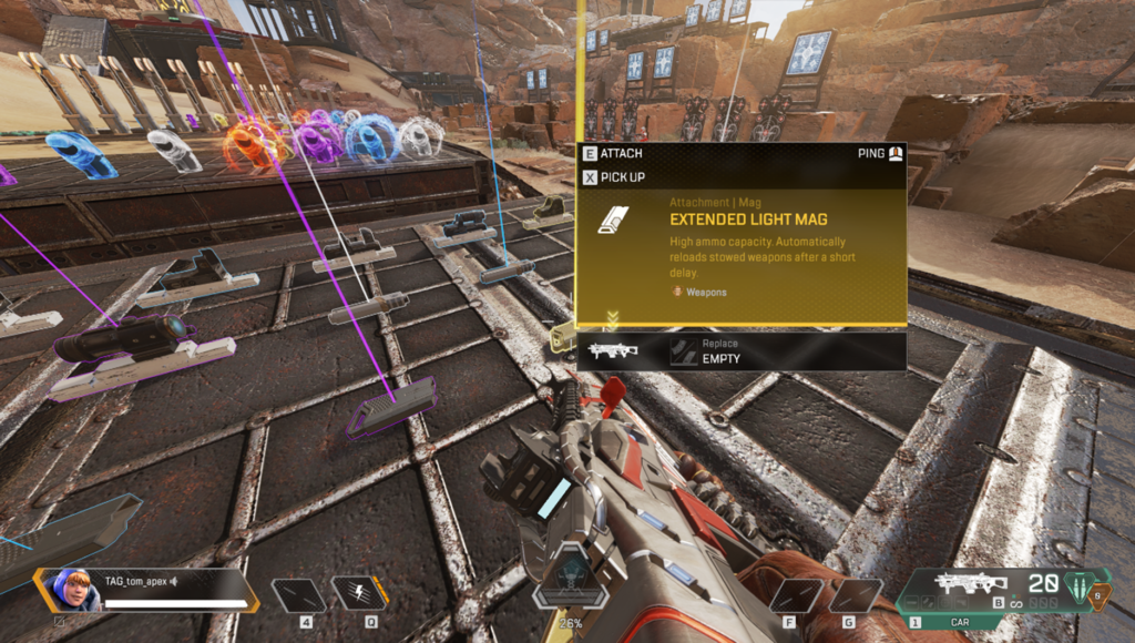 C.A.R SMG can take Extended Light and Heavy Mags