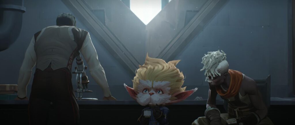 Jayce, Heimerdinger, and Ekko in Arcane Season 2