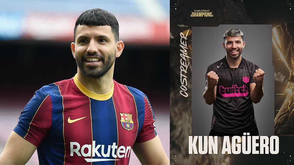 Argentinian pro soccer star Sergio Aguero a surprise co-streamer for VALORANT Champions