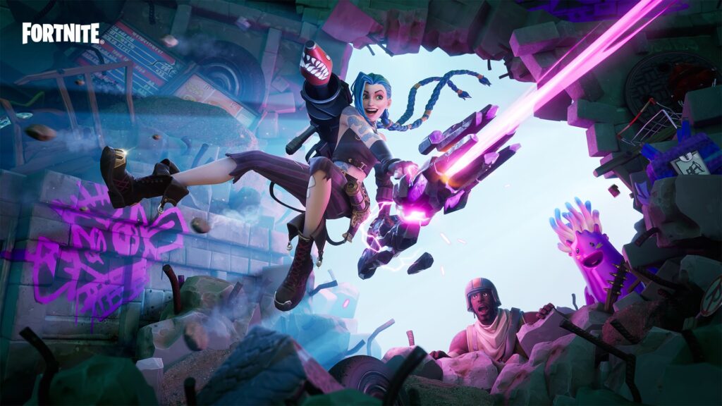 Riot faz parceria com Fortnite e lança skin da Jinx