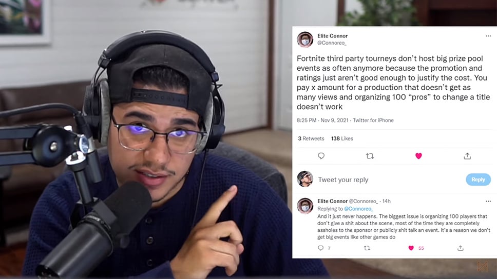 Fortnite third-party tournaments on the decline according to Fortnite pros. MonsterDface gives his 2 cents.