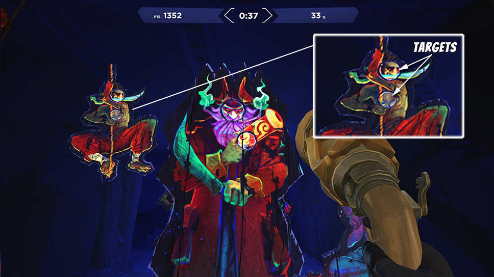 Aim Lab Arcane where to shoot the targets