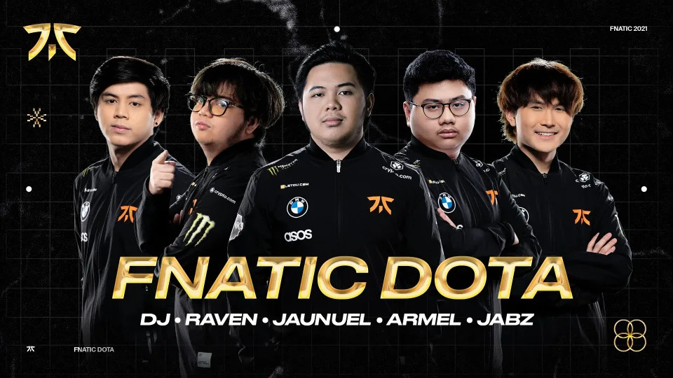 Fnatic's Dota 2 roster for the DPC season 2022. 