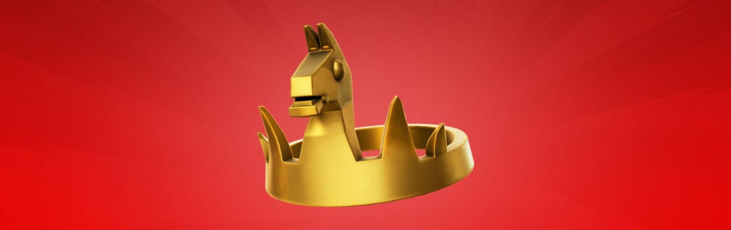 The Fortnite victory crown.