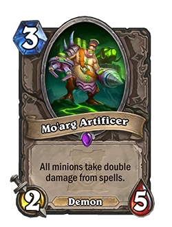  Mo’arg Artificer  nerfed in the Hearthstone 22.0.2 Patch