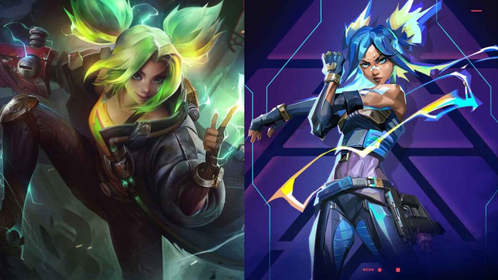 Valorant’s Neon and League of Legends’ Zeri shared a design team