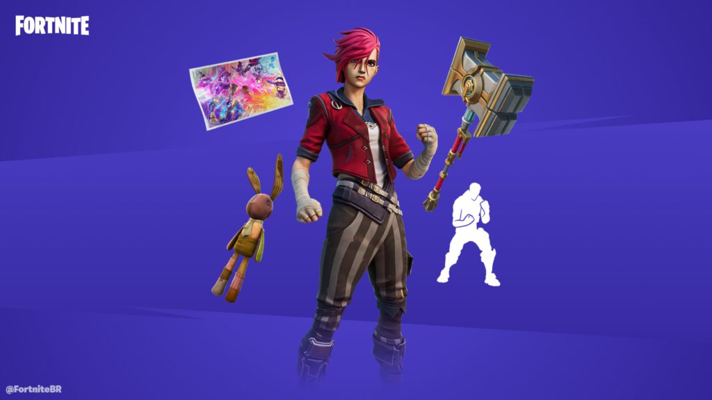 Arcane Vi skin in Fortnite.