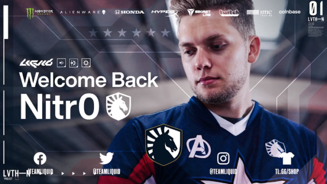 NitrO makes his return to CS: GO; Back with Team Liquid