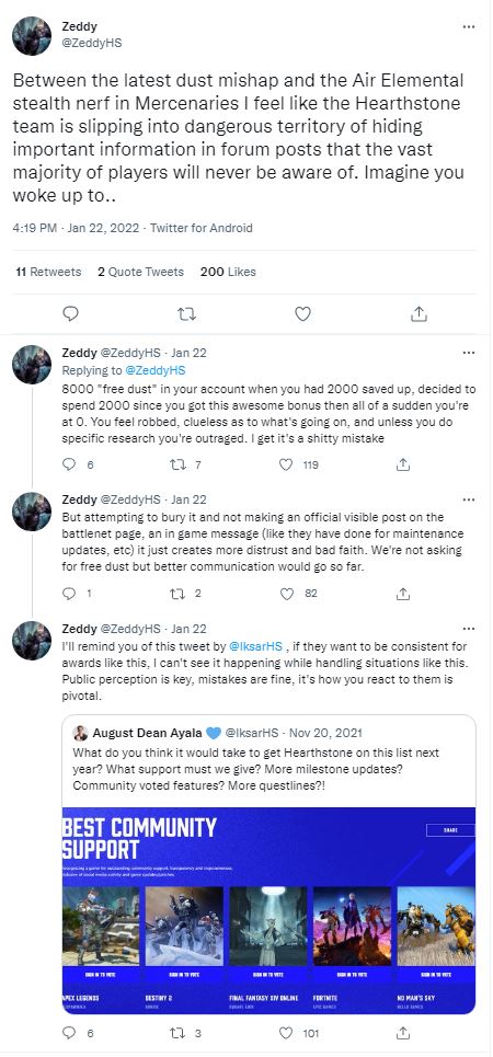 Zeddy's take on Blizzard's communication problems on Hearthstone Dust Gate