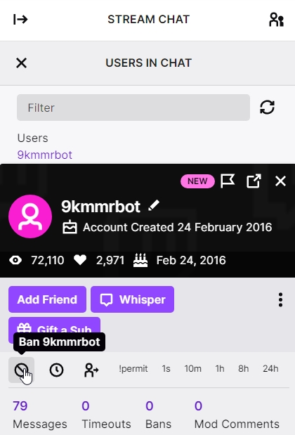How to unban someone on Twitch