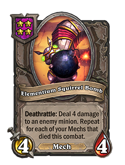 Elementium Squirrel Bomb (Millificent Manastorm’s Buddy) nerf in Hearthstone Battlegrounds Patch 22.2.1