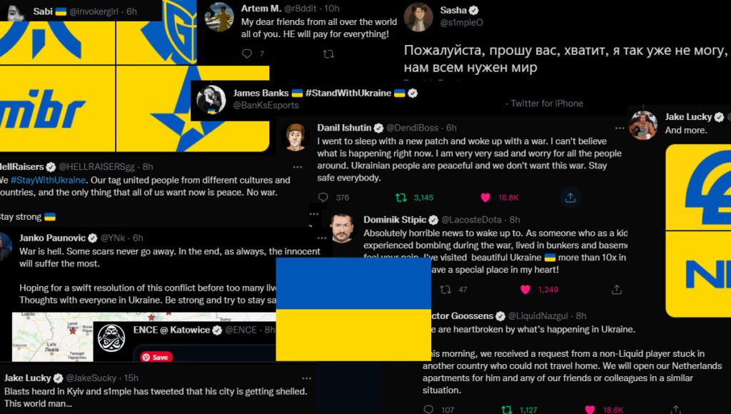 Esports community sends outpouring of support for Ukraine
