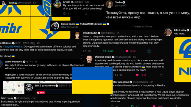 Esports community sends outpouring of support for Ukraine