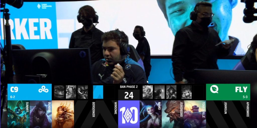 Cloud9 Fudge during the team's draft in the match against Flquest.