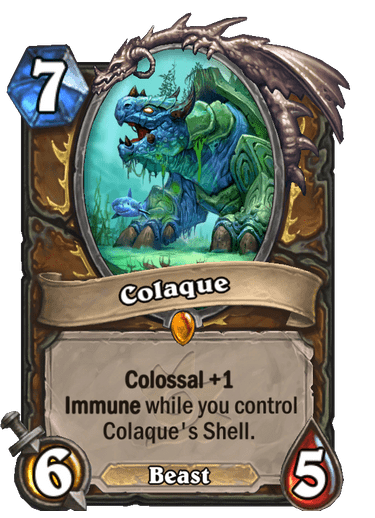 Colaque new Hearthstone Colossal Druid Minion